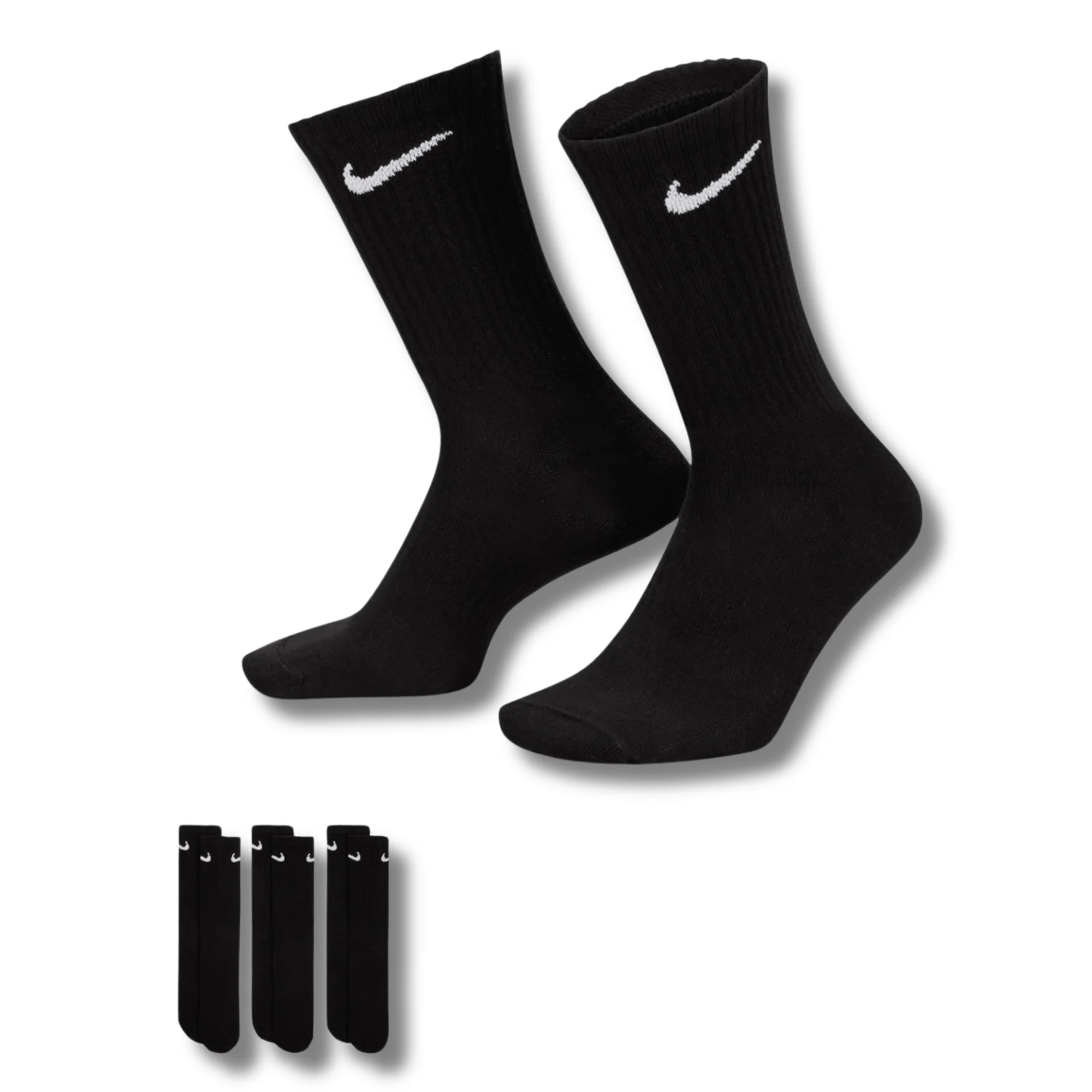 Crew Socks 3 Pack - Black